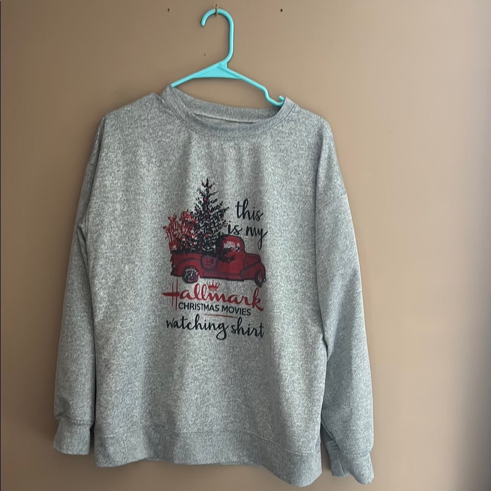 Gray Hallmark Christmas Sweatshirt